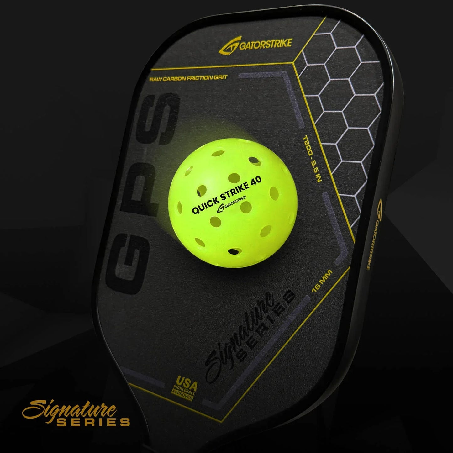 GatorStrike Gold Pro Series T800 Power Pickleball Paddle