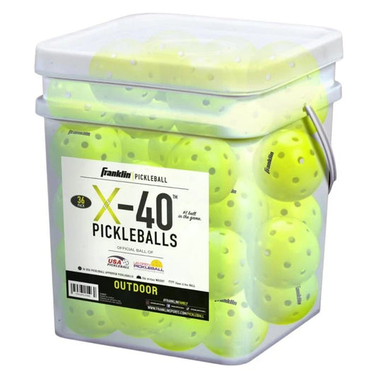 Franklin X-40 Outdoor Pickleballs 36 Count Bucket
