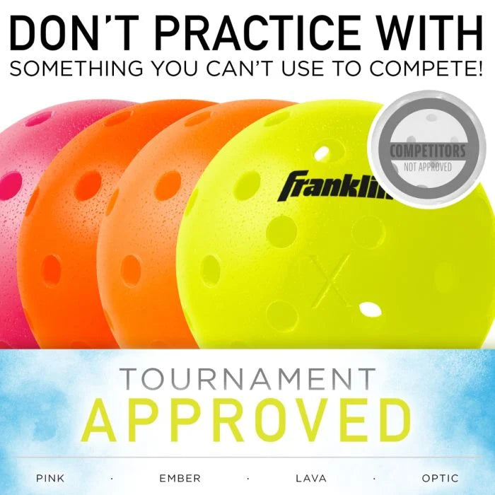 Franklin X-40 Outdoor Pickleballs 3 Pack Lava