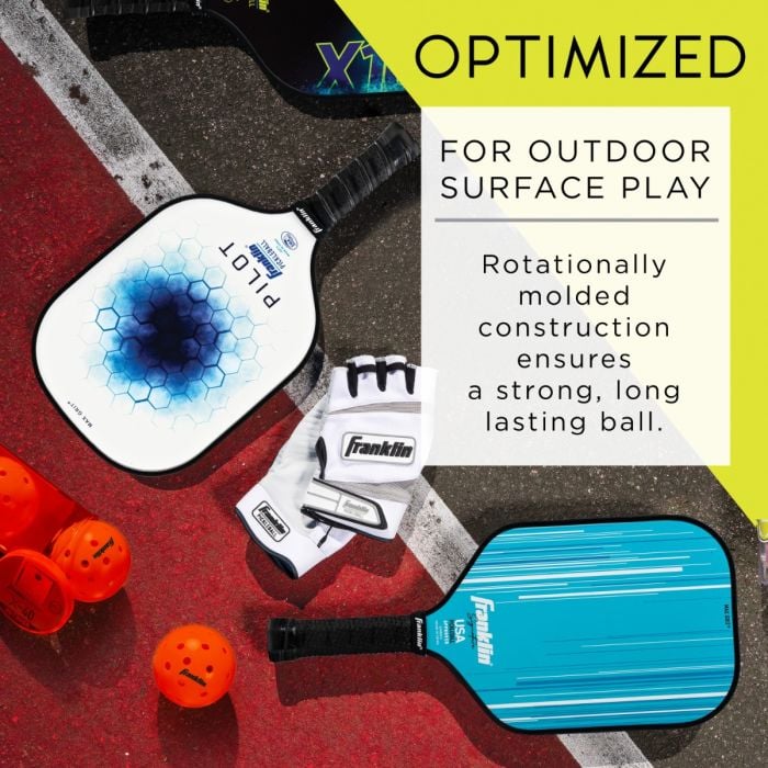 Franklin X-40 Outdoor Pickleballs 3 Pack Lava