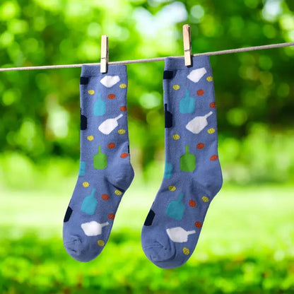 Men's Pickleball Dress Socks - Light Blue