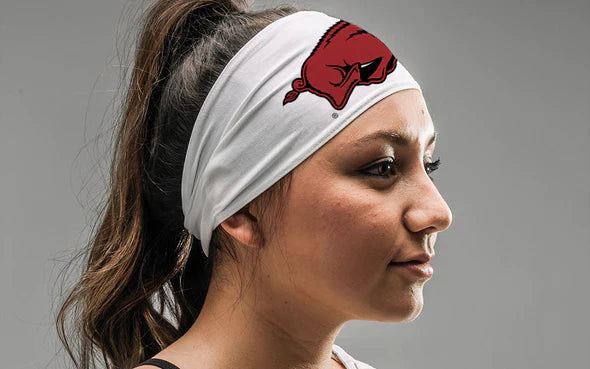 UNIVERSITY OF ARKANSAS: RAZORBACK WHITE HEADBAND