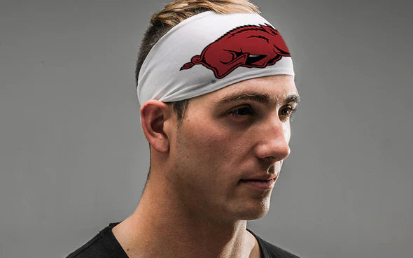 UNIVERSITY OF ARKANSAS: RAZORBACK WHITE HEADBAND