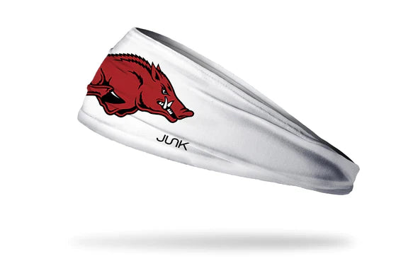 UNIVERSITY OF ARKANSAS: RAZORBACK WHITE HEADBAND