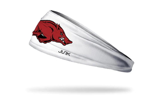 UNIVERSITY OF ARKANSAS: RAZORBACK WHITE HEADBAND