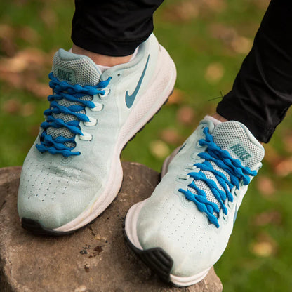 CATERPY RUN NO-TIE LACES TROPICAL BLUE
