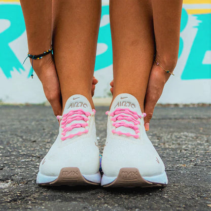 CATERPY RUN NO-TIE LACES FLAMINGO PINK
