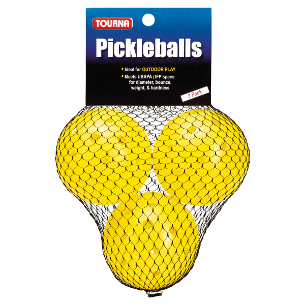 Tourna Strike Pickleball Outdoor – Optic Yellow – 3 pack