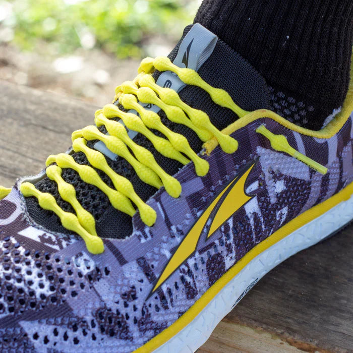 CATERPY RUN NO-TIE LACES ELECTRIC YELLOW