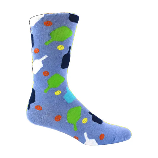 Men's Pickleball Dress Socks - Light Blue