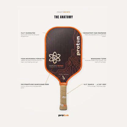 Proton Project Coyote Elongated 15MM Pickleball Paddle