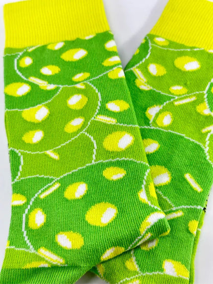Pickleball Pattern Socks Adult Medium 5-10