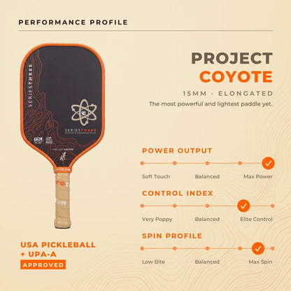 Proton Project Coyote Elongated 15MM Pickleball Paddle